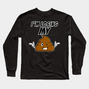 Poop Emoji - Losing My @#@# Long Sleeve T-Shirt